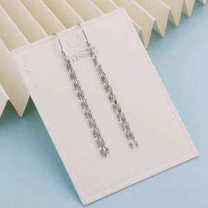 earrings in Silver with dangle and long