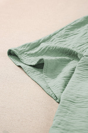 Sage Oversized Shirt Romper with Pockets
