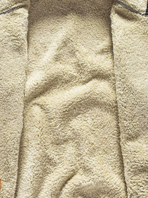 Men's black zip-up hoodie with plush fleece lining detail
