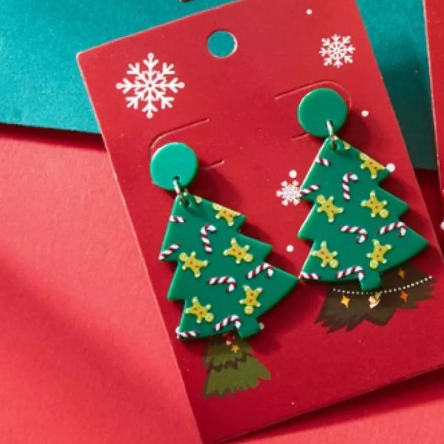 Dark Green earrings with short and post-back