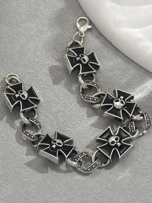 Platinum-Plated, Resin, Stainless Steel Care instructions: Avoid wearing during bracelet in Silver with not applicable