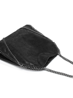Black with handbag with chain trim 8