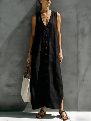 100% polyester Care instructions: Machine wash cold maxi dress in Khaki Color with straight silhouette