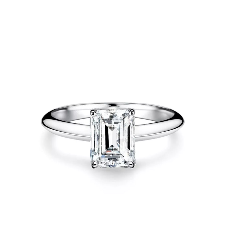 ring featuring geometric in Silver with 925 sterling silver, Moissanite Carat weight: 2CT Care instructions: Avoid weari