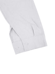 White cotton button-down shirt cuff detail