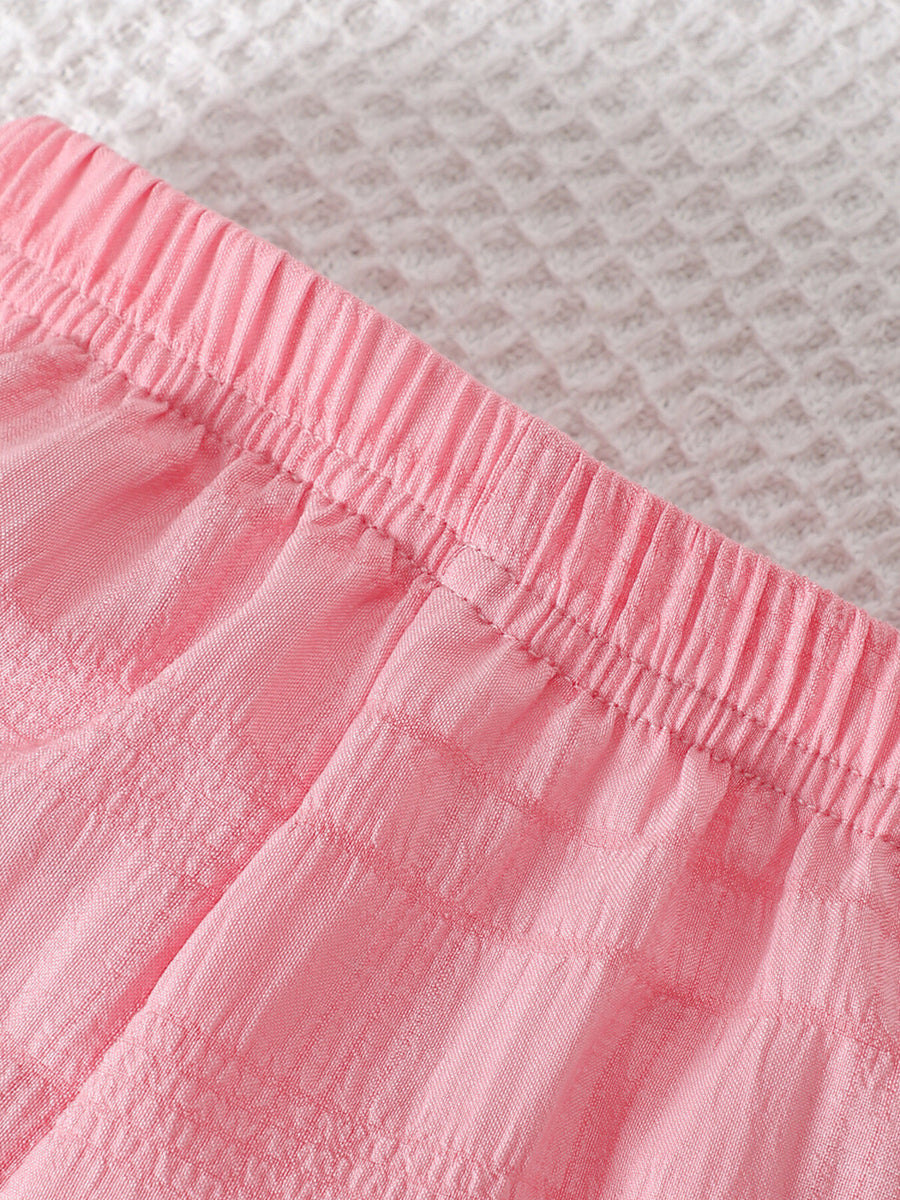 Ruffled Trim Baby Top And Pants Set