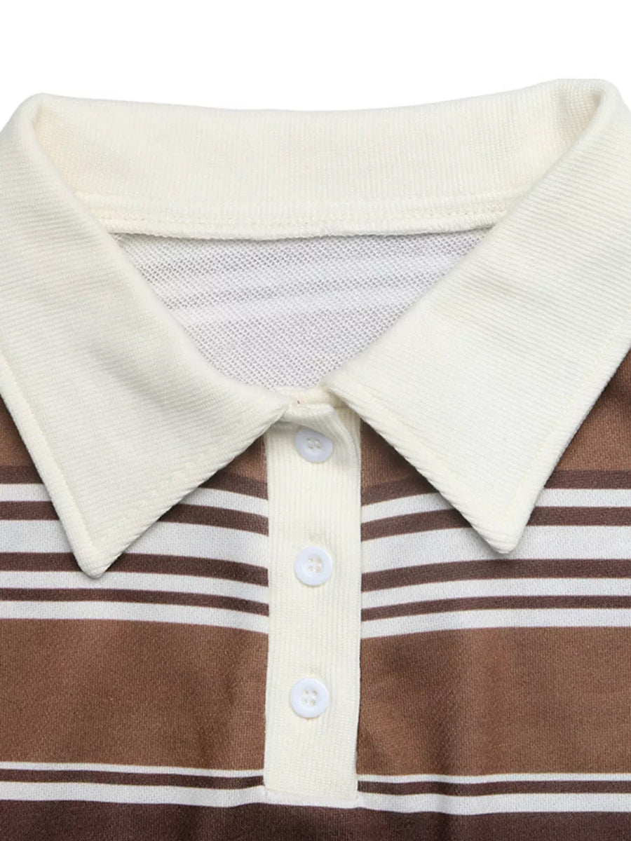 Striped Dropped Shoulder Sweatshirt option 7