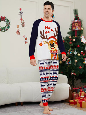 white pajama set with elastic waist and long sleeve
