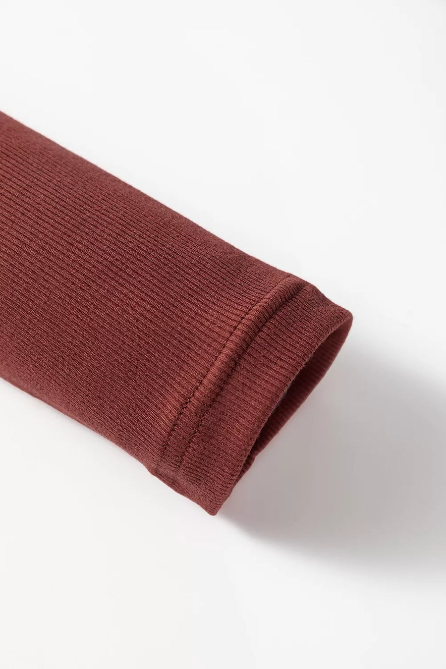 Gathered Bust Square Neck Ribbed Long Sleeve Top option 8