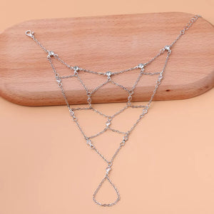 Elegant 18k Gold-plated Chain Bracelet With Rhinestones option 9