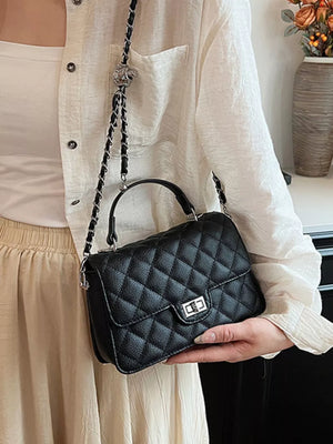 Quilted Chain Strap Crossbody Bag option 6
