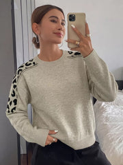 100% polyester Care instructions: Machine wash cold pullover sweater in Khaki with relaxed silhouette