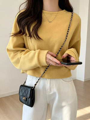 Crew Neck Drop Shoulder Sweatshirt, view 11
