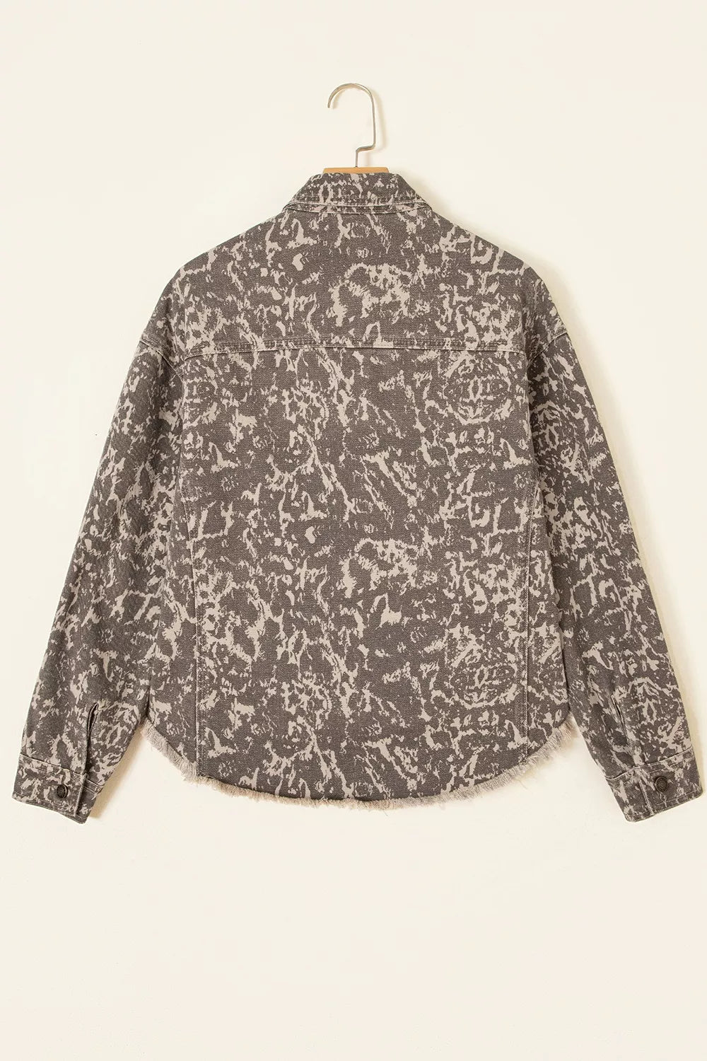 streetwear denim jacket in khaki with collared
