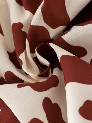 Children's Cow Print Ruffle Jumpsuit option 9