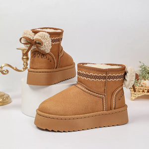 Camel boots with ankle-length and pullover