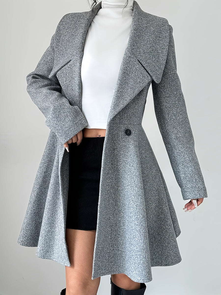 100% polyester Care instructions: Machine wash cold overcoat in Black with A-line silhouette