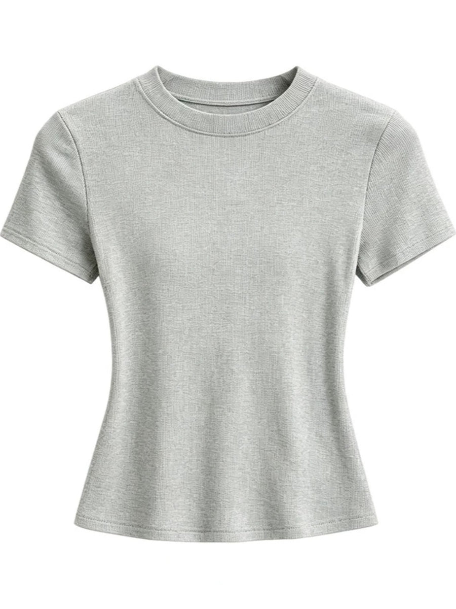 Apricot t-shirt with waist-length and pullover
