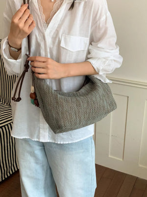 Adjustable Strap Shoulder Bag in Sky Blue with adjustable straps