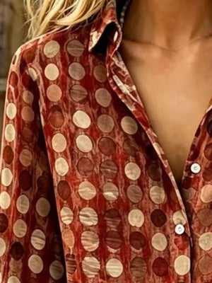 button-up shirt featuring geometric in light teal with 100% polyester Care instructions: Machine wash cold texture