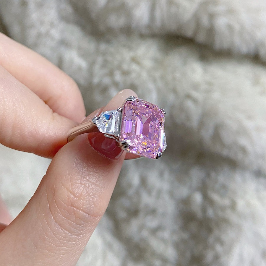ACCESSORIES featuring geometric in Blush Pink with 925 sterling silver,Zircon Care instructions: Avoid wearing during