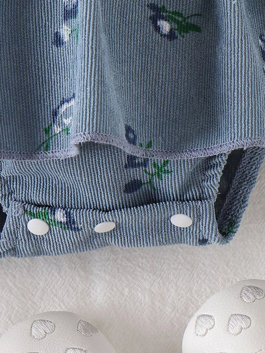 Children's Ribbed Knit Dress Set in Blue, view 11