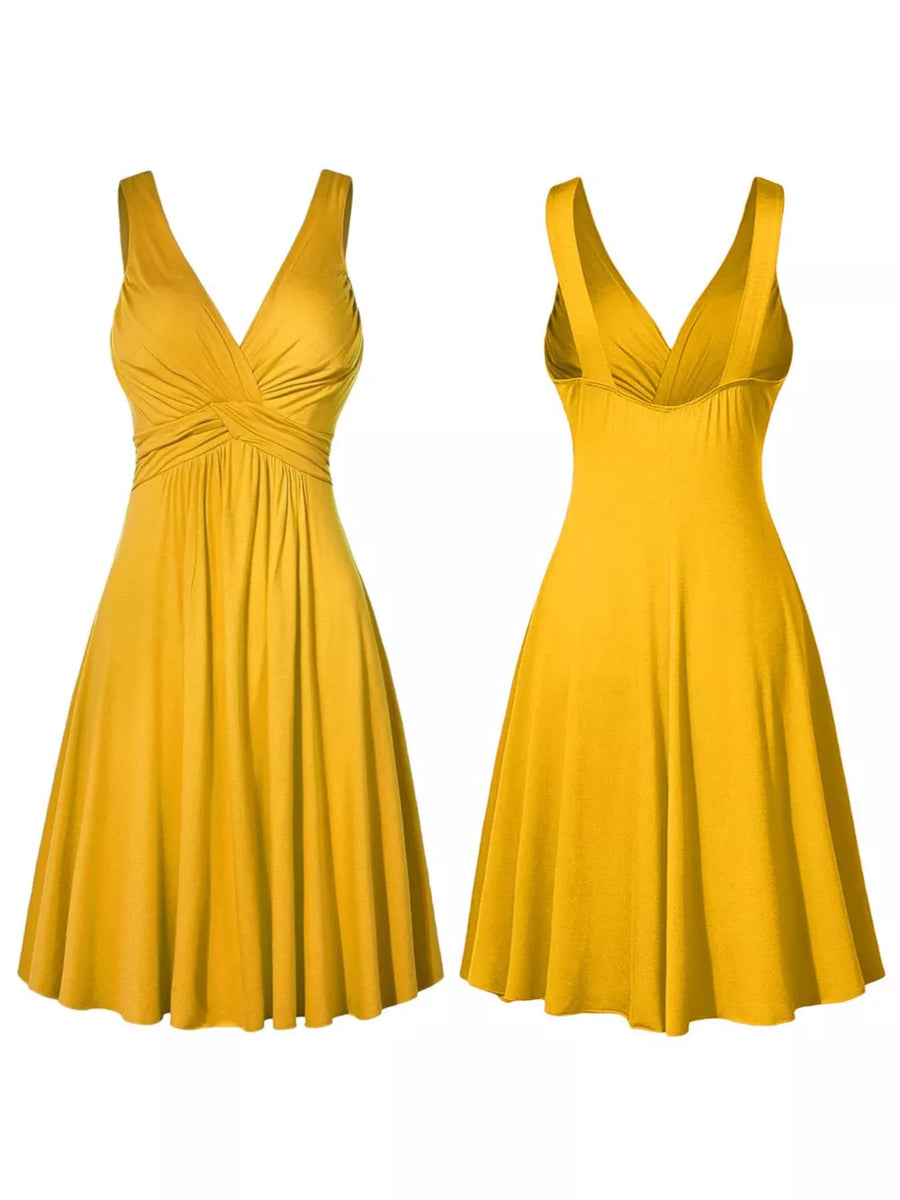 A-line dress in Gold
