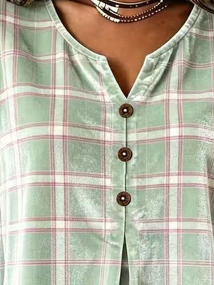 100% polyester Care instructions: Machine wash cold blouse in Mocha with relaxed silhouette