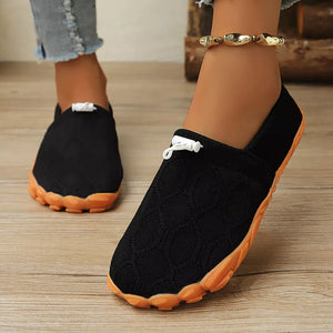 Mesh,Rubber Imported Size &amp flats in rust brown with regular silhouette
