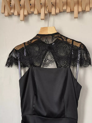black with mini dress with lace 17
