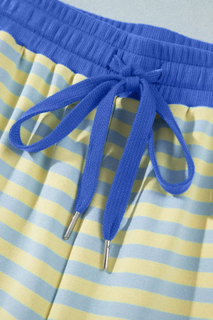 Strawberry pajama set with seam detail and short sleeve