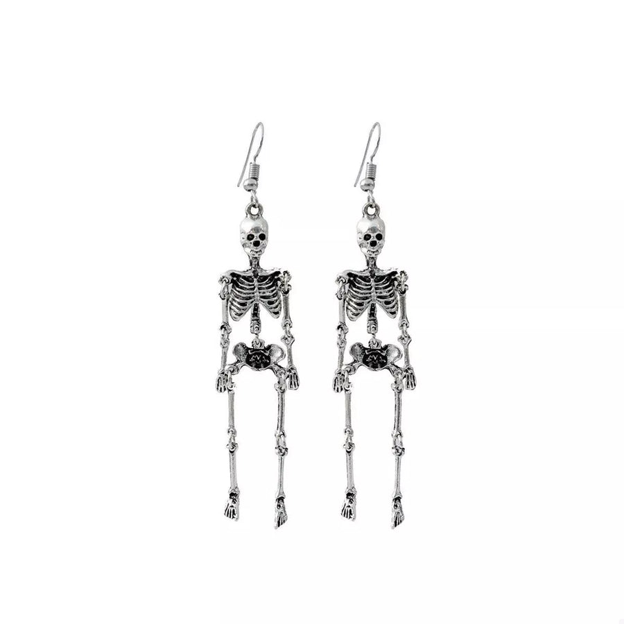 Silver earrings with long and fishhook