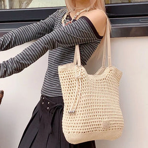 White boxy tote with not applicable