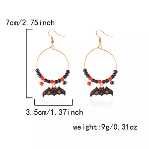 edgy earrings in red with not applicable