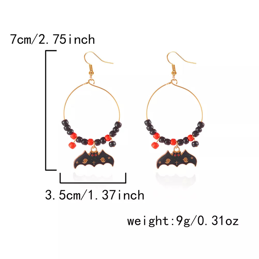edgy earrings in red with not applicable