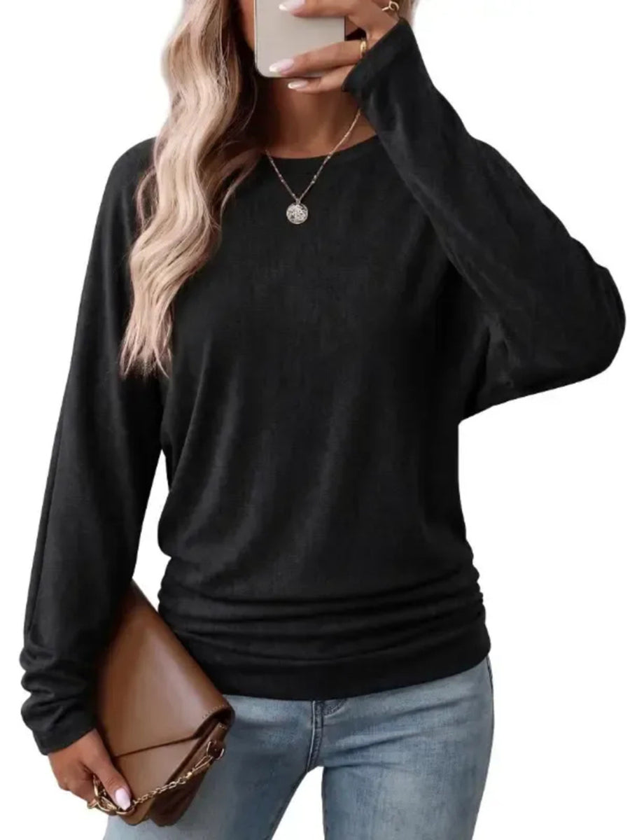 modern t-shirt in Beige with crew neck