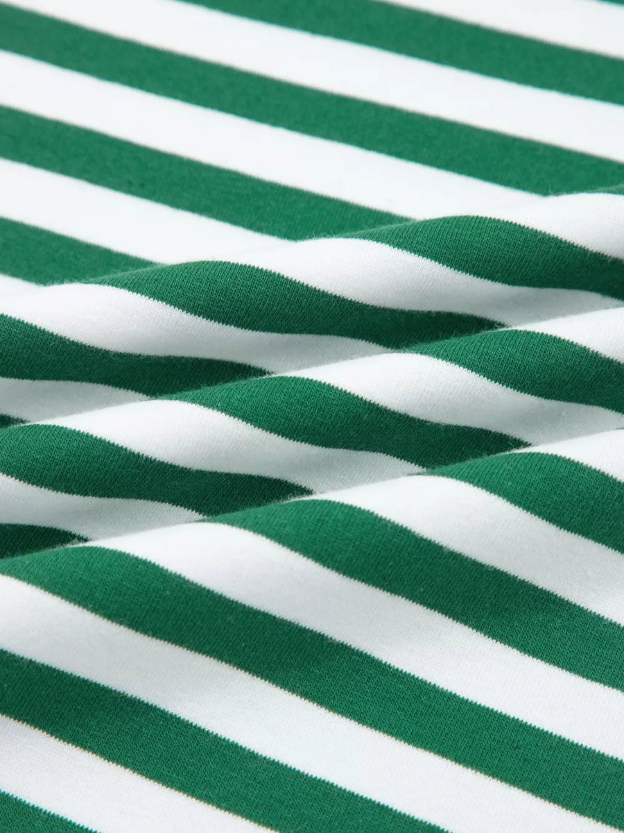 Striped Boxy Tee And Shorts Set