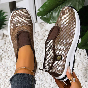 Light Brown slip-on sneakers