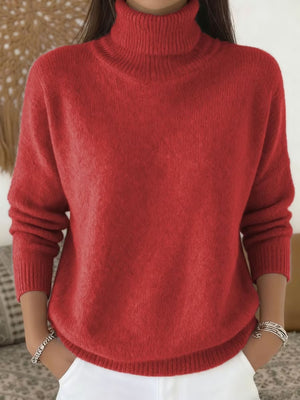 classic turtleneck sweater in Gray with turtleneck
