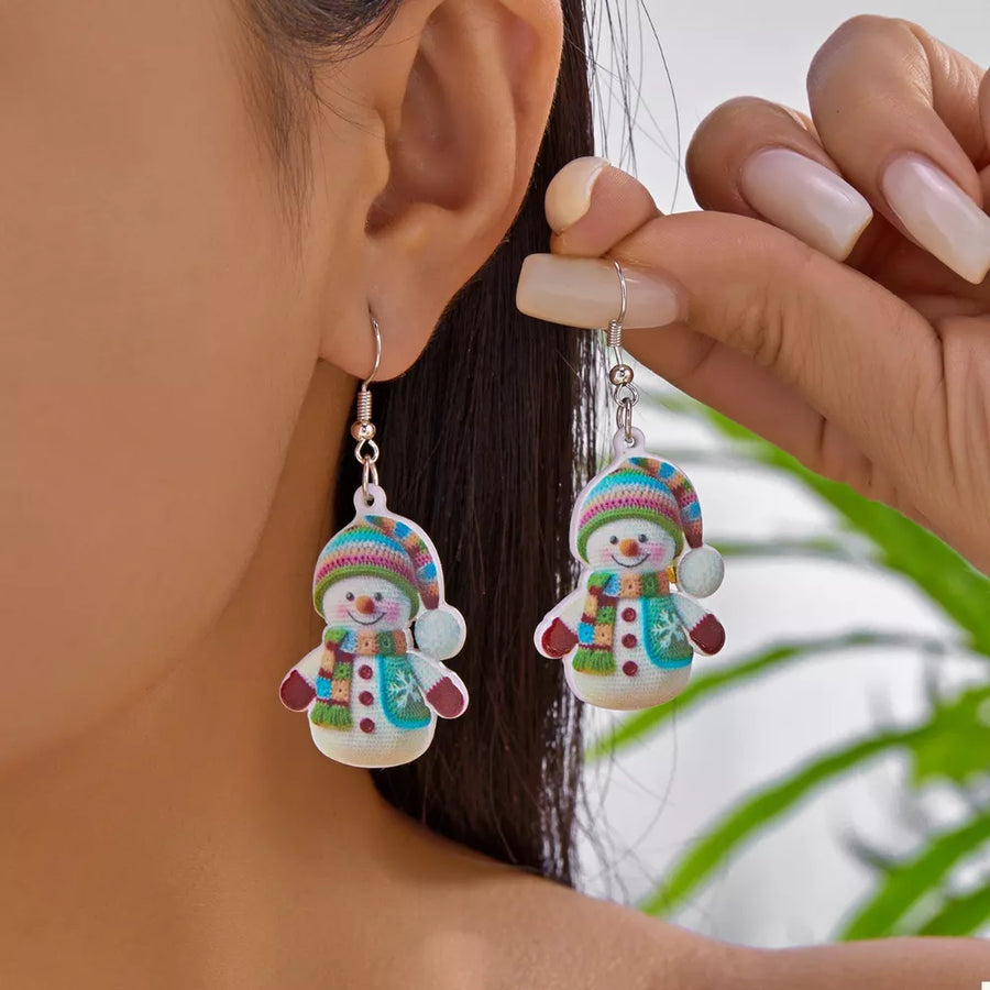light blue earrings featuring dangle and novelty