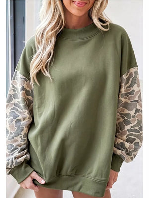 sweatshirt in Black with camo and stretch