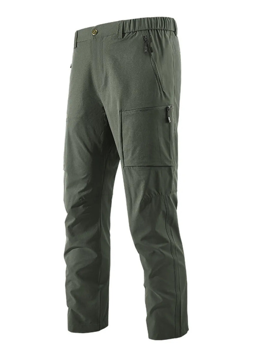 Khaki Men's Plus Size Outdoor Cargo Pants