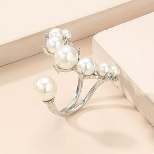 Synthetic Pearl,18K Gold-Plated,Alloy,Silver-plated Care instructions: Avoid wea ring in Gold with open silhouette