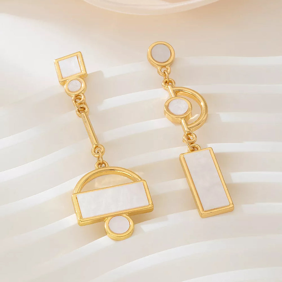 gold earrings with long and post-back