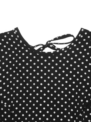 classic maxi dress in Black with round neck