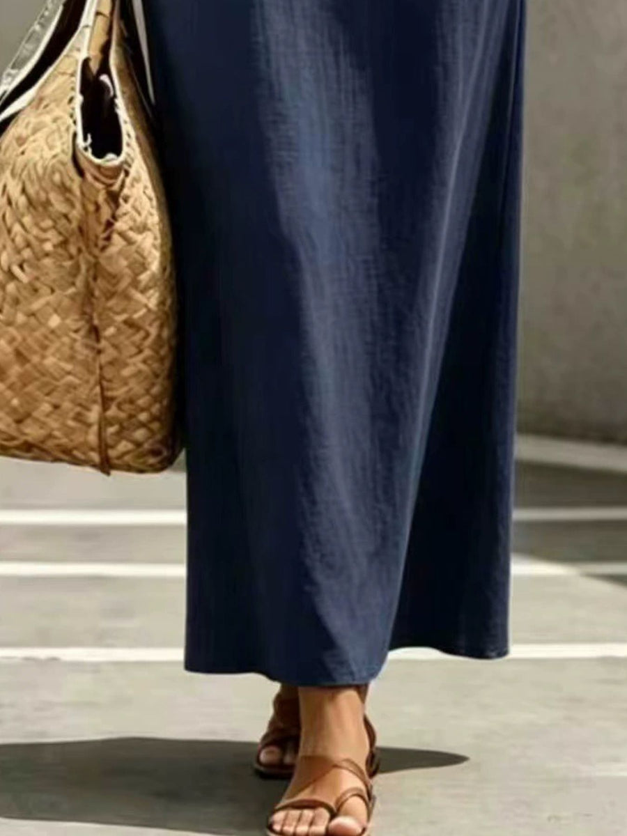 Scarlet relaxed maxi dress with v-neck