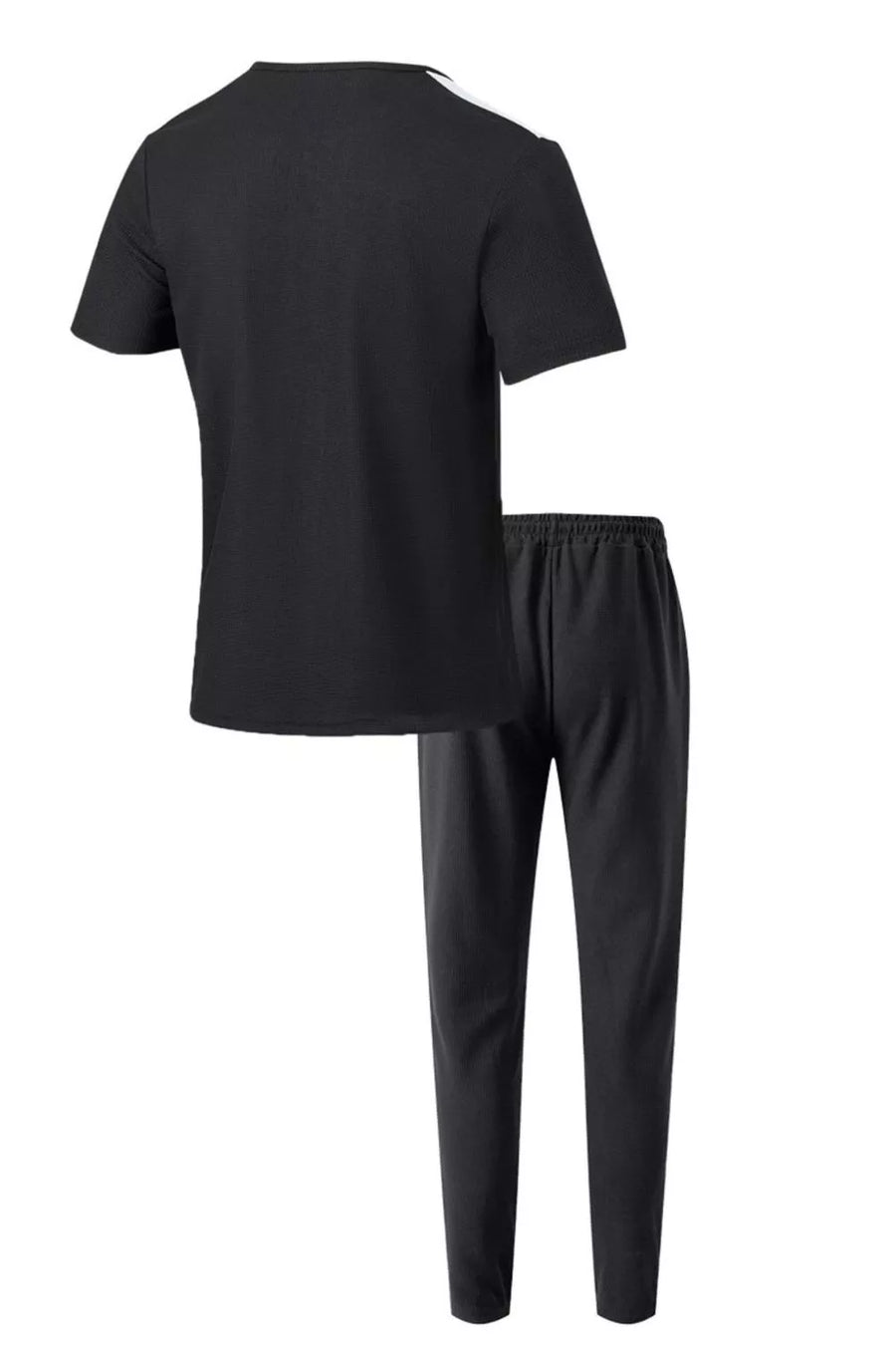 Burgundy Men's Full Size Lace-up Front Top And Pants Set