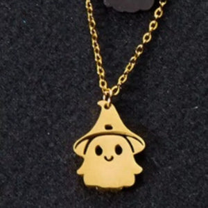 necklace featuring figural in gold with 18K Gold-Plated, Titanium Steel Care instructions: Imported Size &amp texture