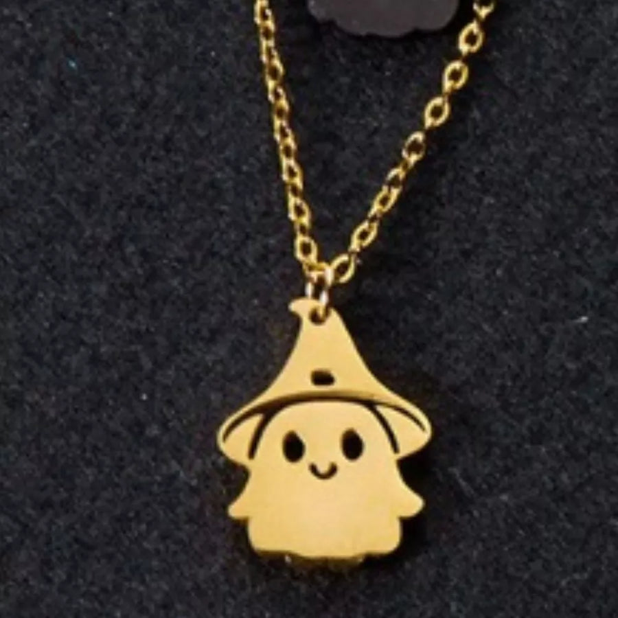 necklace featuring figural in gold with 18K Gold-Plated, Titanium Steel Care instructions: Imported Size &amp texture