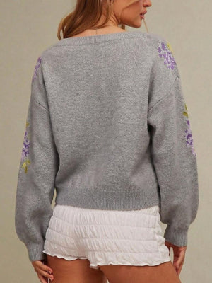 pullover sweater in blush pink